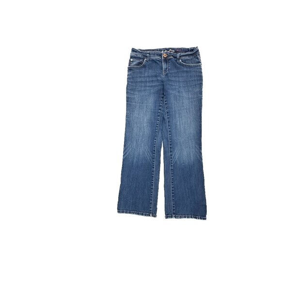 INC Bootleg Curvy Fit Women's size 8P Dark Wash Blue Denim Jeans - Picture 1 of 5